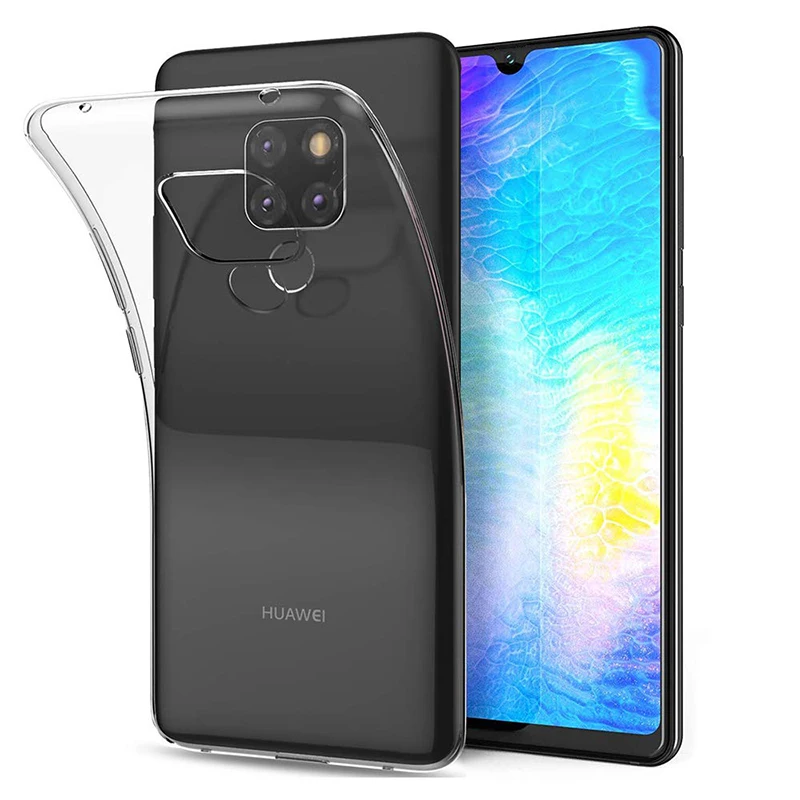 Soft TPU Silicone Transparent Cases for Huawei Mate 20 X Pro Case Cover Slim Thin 360 Protective Mate20X XPro Phone Back Armor