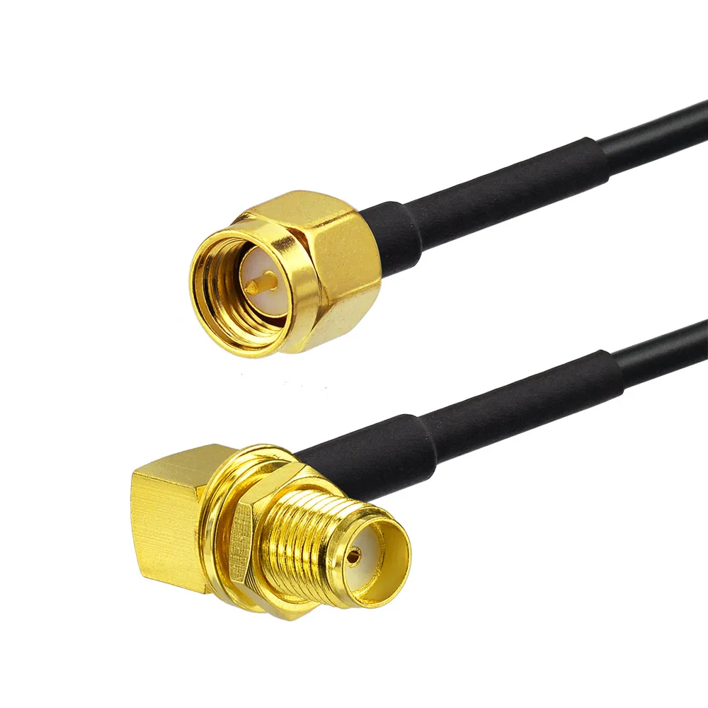 Eightwood DAB/DAB+Car Radio Antenna Aerial Extension Cable 3m SMA Male to SMA Female Right Angle Connector Pigtail RG174 Cable