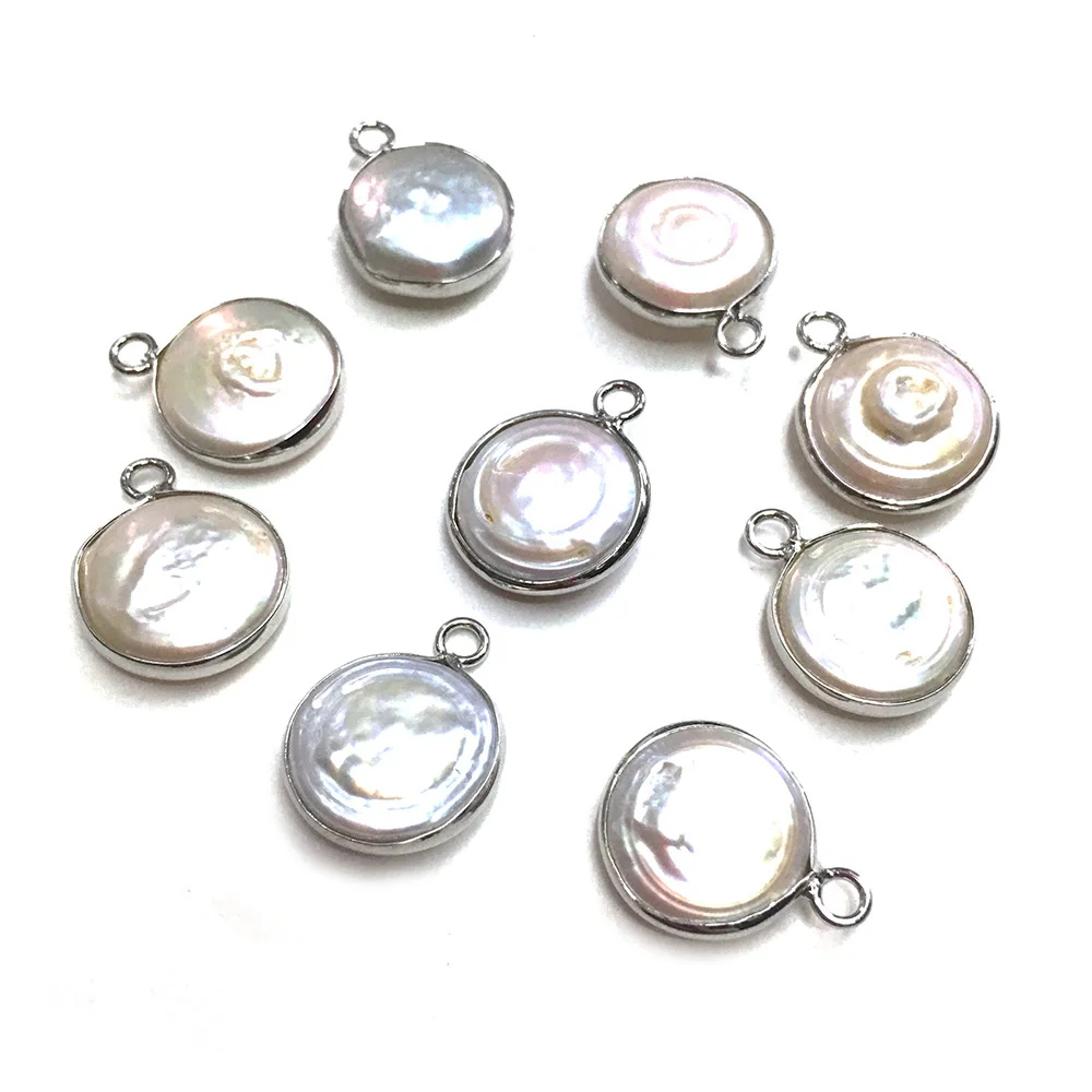 Hot Selling Natural Freshwater Pearl Round Boutique Connector Bead Making DIY Fashion Charm Necklace Jewelry Gift