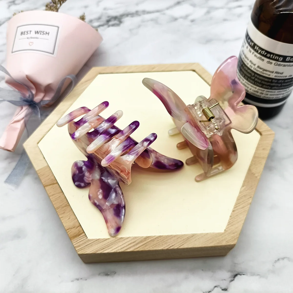 Colorful Acetate Leopard Butterfly Women Hair Claws Hair Clamps Sweet Girls Animals Wings Hair Accessories Hair Crabs Hairgrips
