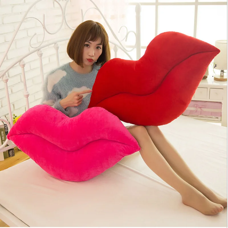 1pc 27cm Length Creative Lips Small Plush Cushion Funny Home Decoration Sexy Lip Cushions Sofa Chair Throw Pillows Dropshipping