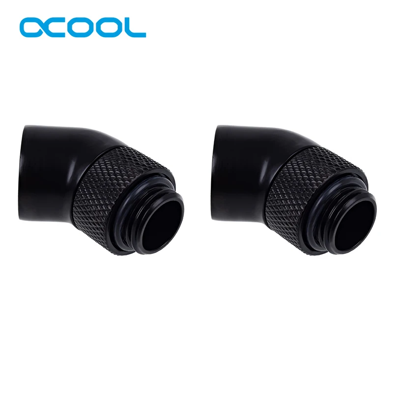2 stuks Originele Alphacool HF Computer Waterkoeling Loop Build 45 Graden 360 Roterende Elleboog, DIY Split Waterkoeling G1/4" Fittings