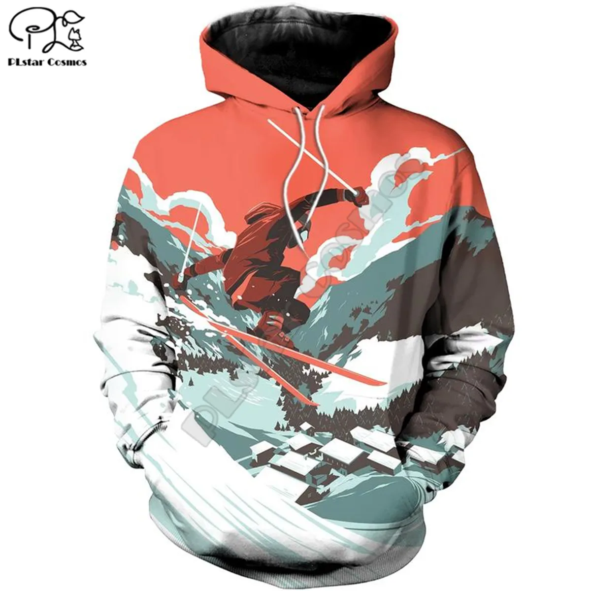 

Skiing 3D printed Hoodie Sweatshirt Hoodie Sweatshirt Hoodies Harajuku Autumn Streetwear women men Casual Tracksuit