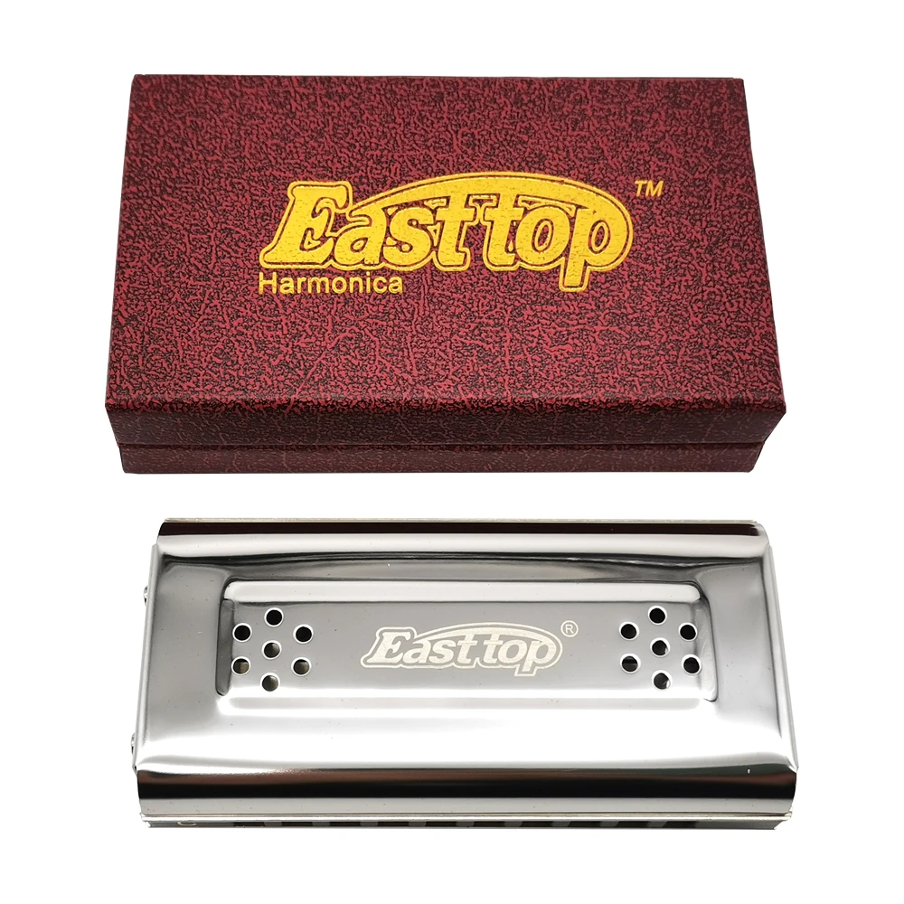 East Top 10-Hole Double-Sided Harmonica 2-In-1 Diatonic C&G Harmonica Beginners Aldult Student Blues Harmonica Wind Instrument