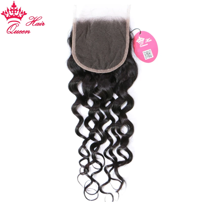 Brazilian Raw Hair Weave Bundles With Lace Closure Virgin Human Hair Bundle Deal With Closure Water Wave Queen Hair Products