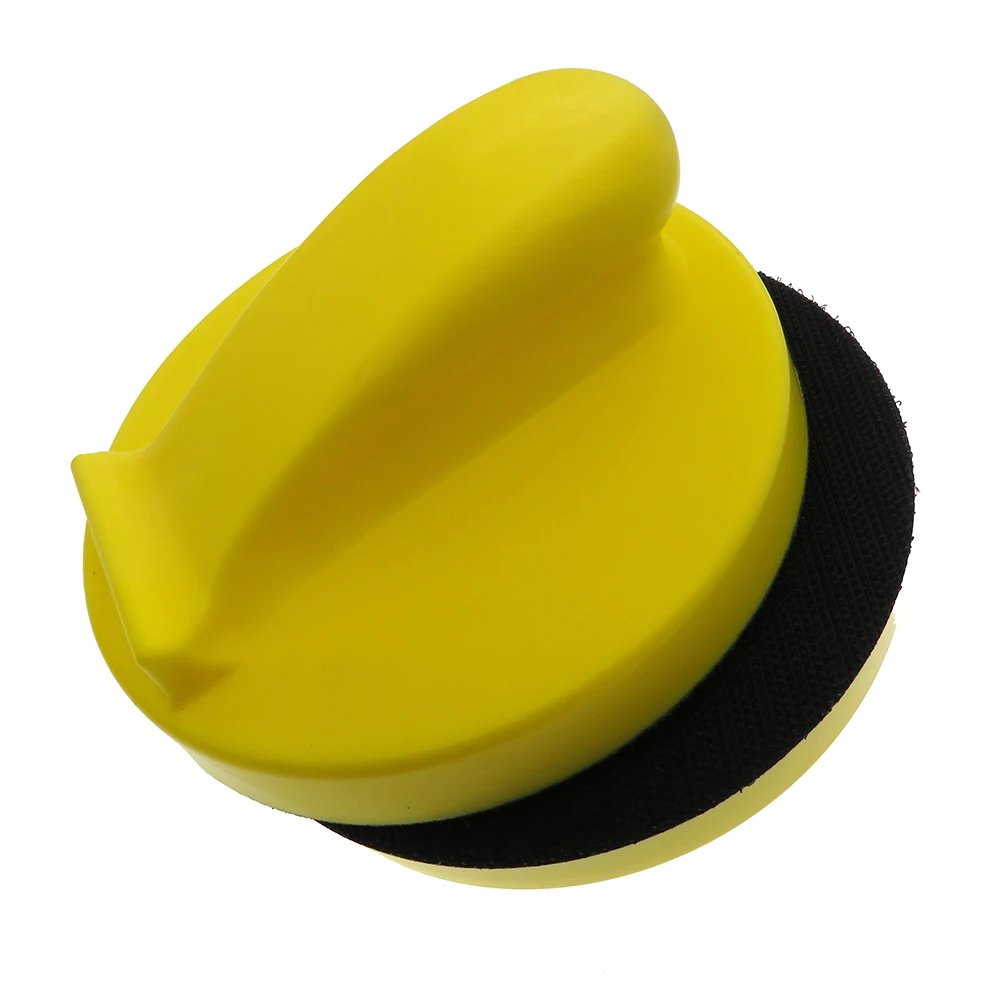 Bloque de lijado manual de espuma de 5 pulgadas, almohadilla de mano, almohadilla de lijado, almohadilla de pulido para papel de lija de disco de lijado de gancho y bucle