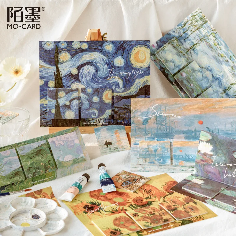 

Impression Gallery Series Memo Pad Stickers Van Gogh Decal Sticky Notes Scrapbooking Diy Kawaii Notepad Diary Planner School