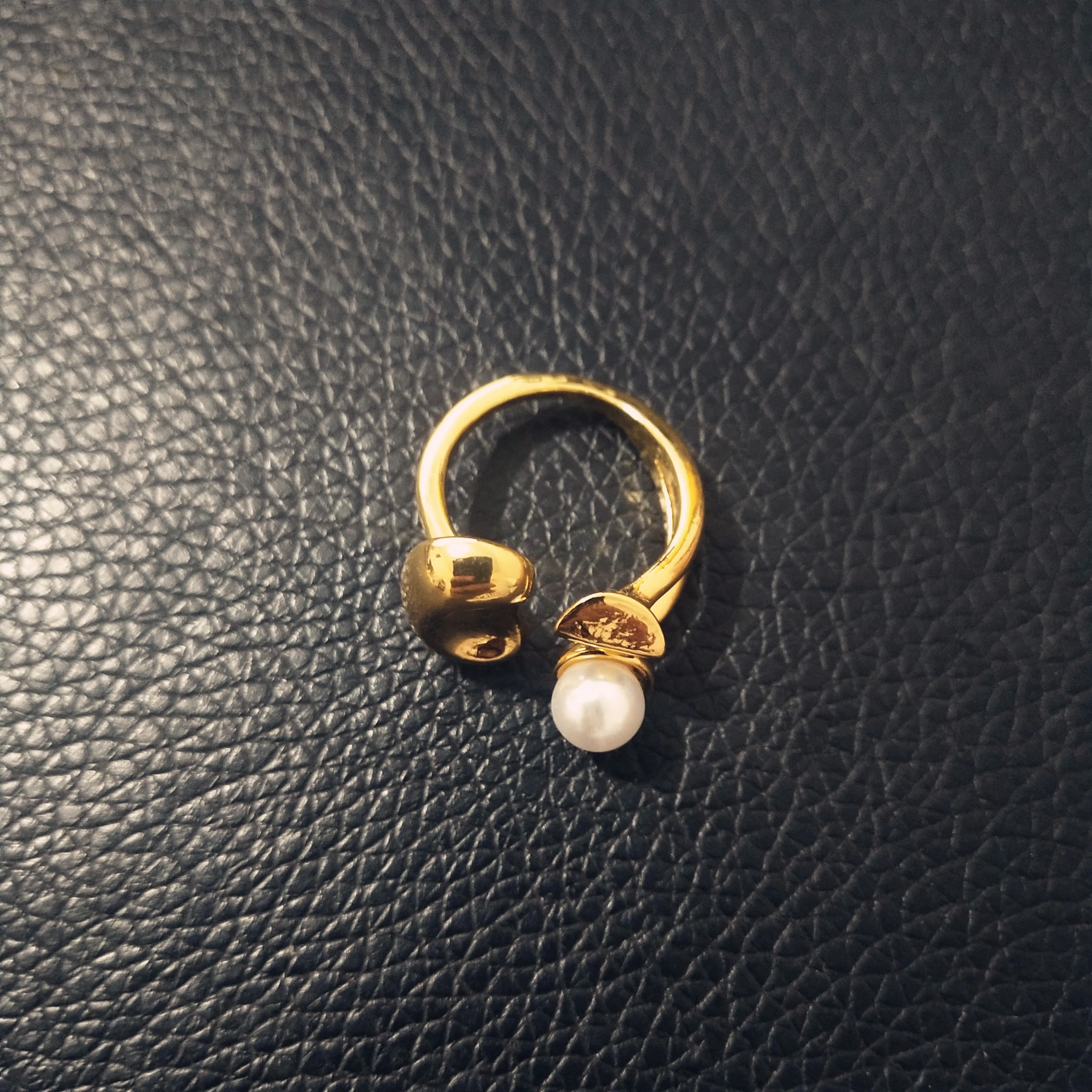 Vintage Pearl Open Rings For Women Gold Color 2020 Fashion Jewelry Female Party Finger Accessories Adjustable Rero Ring