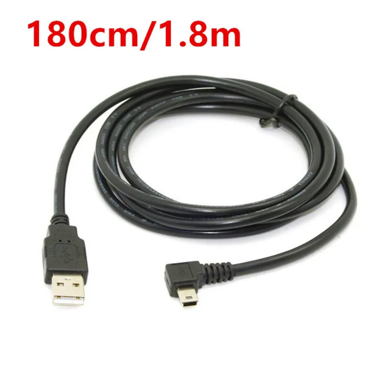 USB 2.0 męski na Mini USB B typ 5pin 90 stopni w górę i w dół oraz lewy i prostopadły męski kabel danych 0.25m/0.5m/1.8m/5m 20cm 50cm 6FT