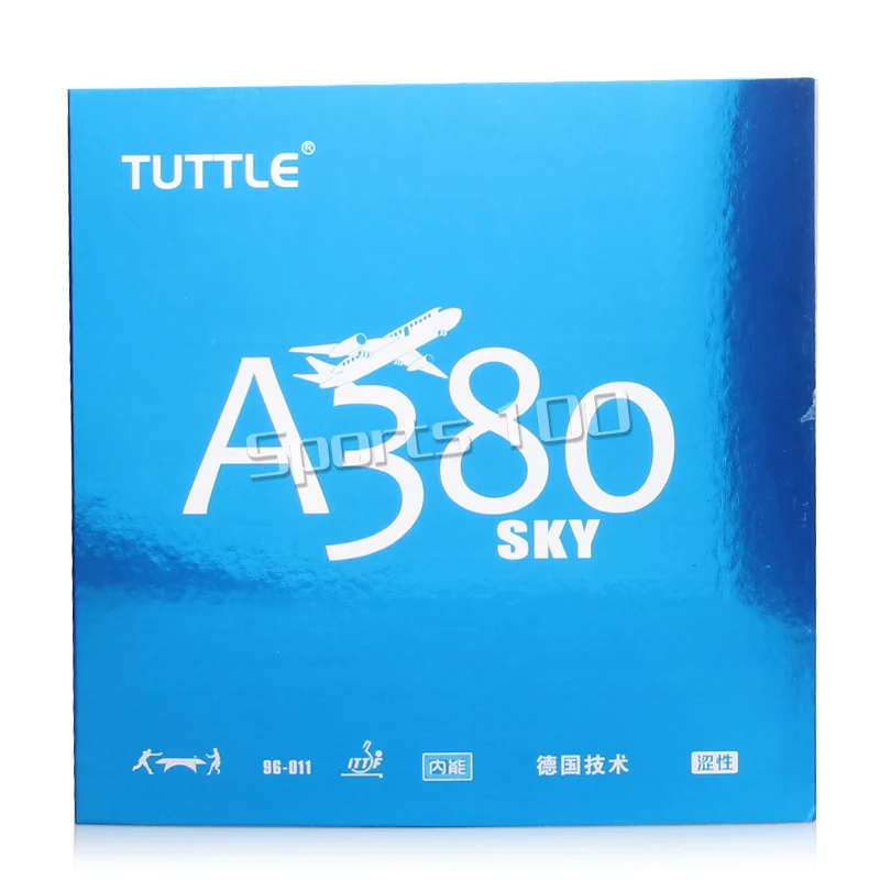 TUTTLE SKY Deutscher A380 Tischtennis-Gummi, Pips-in-Ping-Pong-Gummi mit Schwamm