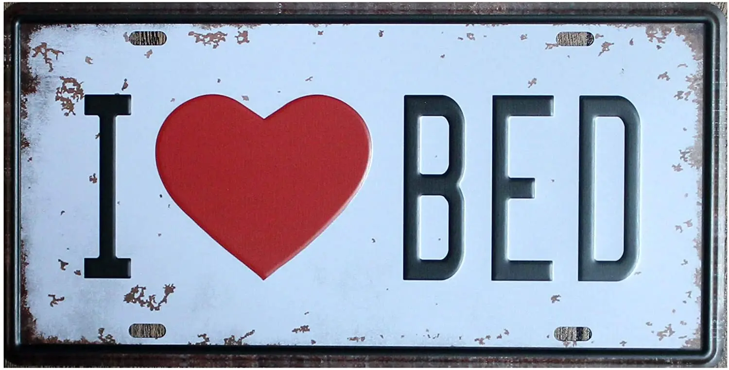 

metal tin sign i Love Bed Bar Cafe Garage Wall Decor Retro Vintage 12 X 6 inches