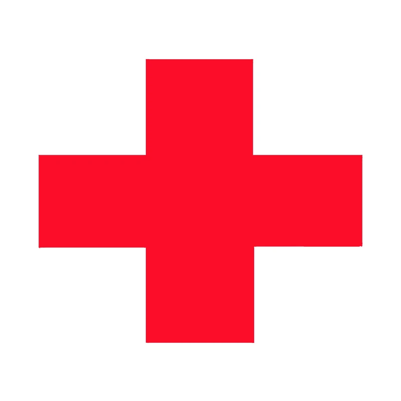 Hot Car Sticker RED MEDICAL CROSS Accessories Vinyl Styling Cover Scratches Waterproof Motorcycl PVC 10cm X 10cm