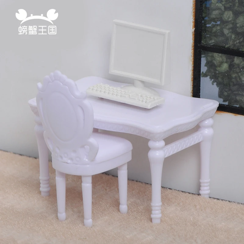 10 sets Model Computer+Keyboard Toy 1:20 1:25 1:50 scale Miniature Item Dollhouse Furniture Toy Office Stationery Accessories