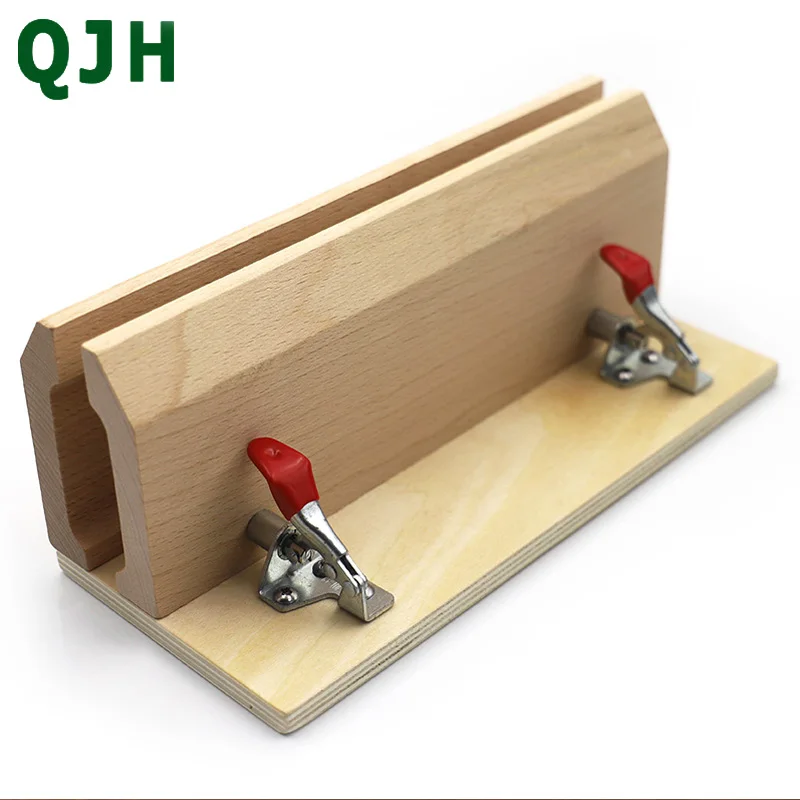 QJH DIY Leather Stitching Sewing Wood Clamp Horizontal Leather Retaining Clip Table Desktop Leather Tool Portable Horse Clamp