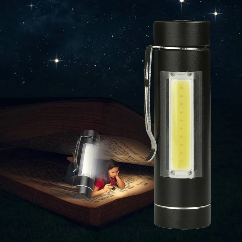 Powerful MINI Flashlight Torch Use 14500 or AA Battery Portable Working Lantern 1516 LED Aluminum LED COB Waterproof LED Bulbs