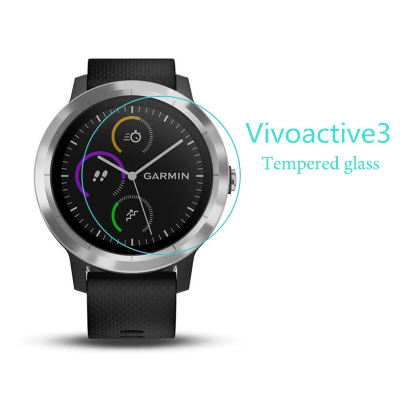 2pcs/lot Tempered Glass for Garmin Fenix 5 5s Vivosport Vivoactive HR 3 Approach S60 S6 Screen Protector Protective Film