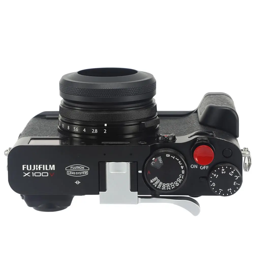 Haoge botão de liberação de obturador de câmera, côncava vermelha para fuji X-Pro1/argolas/x100/x100t/x100s/x100f/x100v/visual