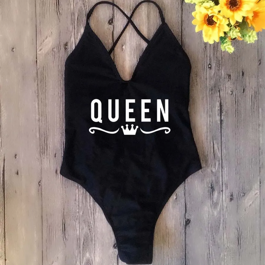 Costume da bagno intero Sexy imbottito perizoma femminile Miami HOLA Beaches Women Tahoe Queen Swimwear Backless Bather Monokini Beachwear