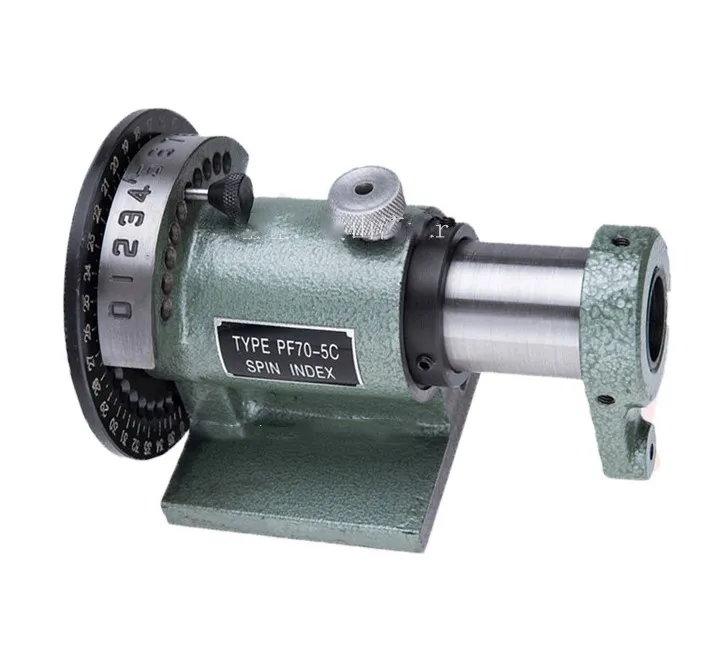 PF70-5C simple indexing head 5C chuck equal split drilling and milling grinder can be connected to 2 3 4 5 inch chuck