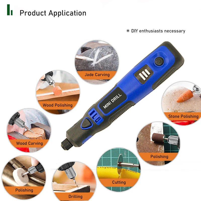Cordless Mini Drill Engraving-Pen Dremel-Tools Accessoraies-Set Adjustable Grinding 3.6V With Multifunction Home Diy