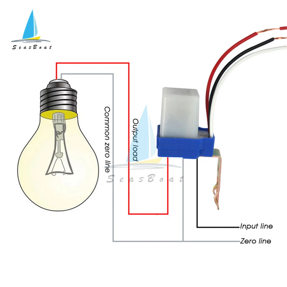 12V 24V 220V Automatic On Off Photocell Street Light Sensor Switch Auto Street Light Switch Night On Day Off Sensor Switches