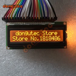 1602 16X2 Character LCD Module Display Screen (Orange Character ) FSTN Negative Black Background