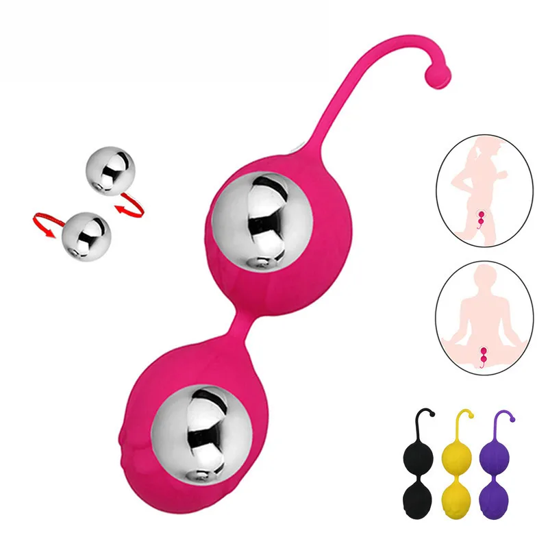 Bolas de kegel de silicona para mujer, Juguetes sexuales de silicona para adultos, para endurecer la Vagina, deportes pélvicos, suelo, Ben Wa,