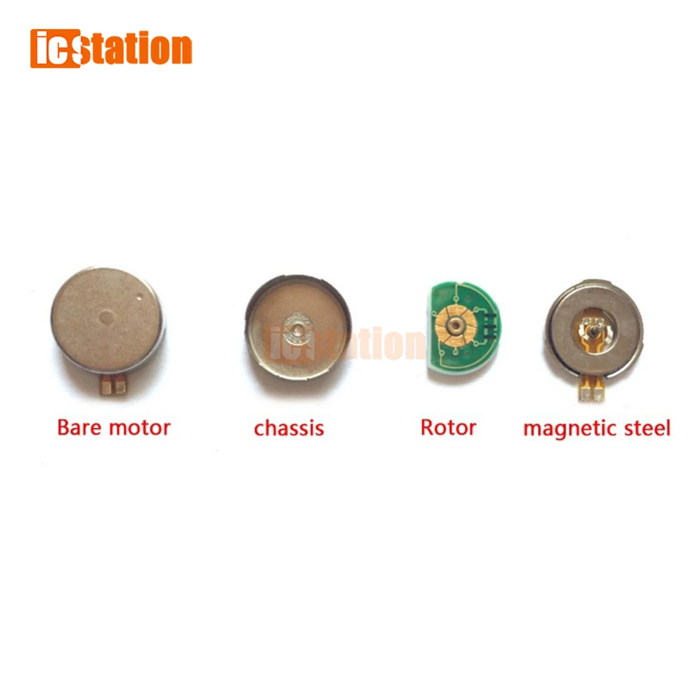 10 Buah DC 3V 70mA 12000 ± 2500RPM Motor Getaran Penggetar Datar Koin Telepon Y98E 8*3.4Mm Pager Motor Mini Mikro