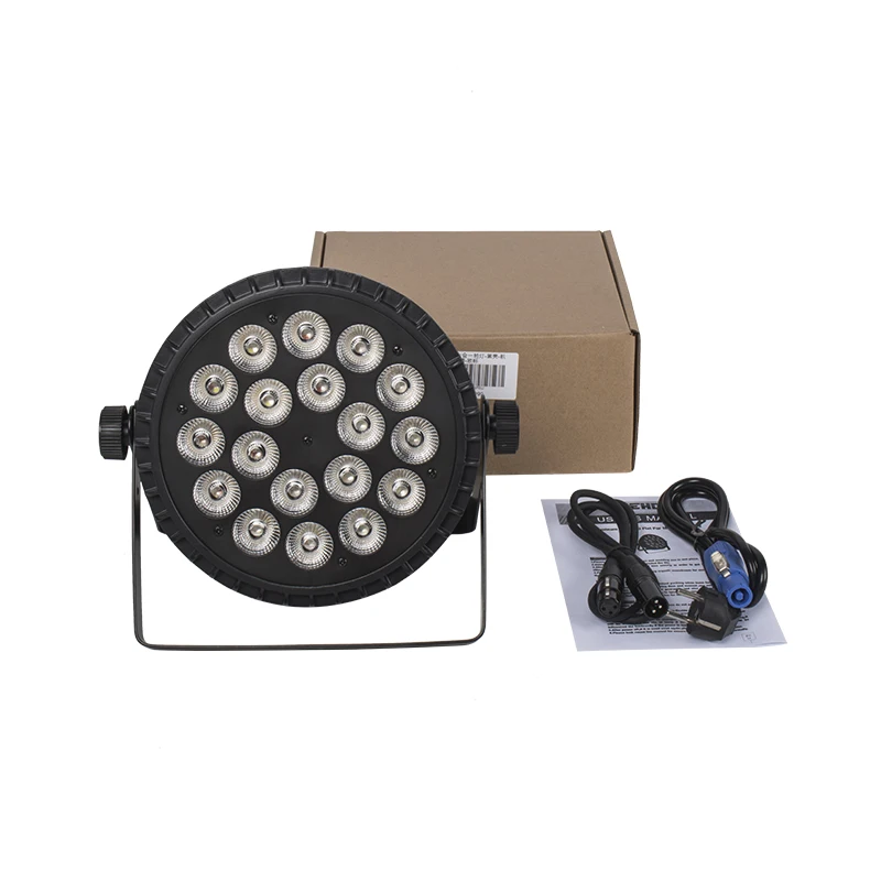 RGBWA UV LED 파 라이트, 야외 무대 DMX 제어, DJ 18x18W, 6 인 1, 4 인 1 파 캔, 풀 워시 벽 SHEHDS 파티, 2 개