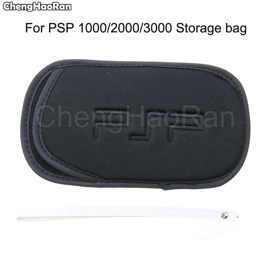 ChengHaoRan For PSP 1000 2000 3000 Soft Screen Protective Carrying Storage Bag Pouch Case with Hand Wrist Lanyard