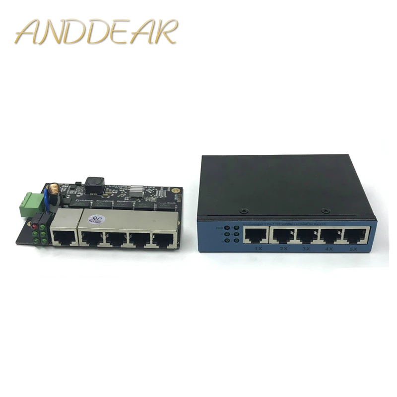 Module de commutation Ethernet industriel 5 Ports 10/100M non géré, carte PCBA OEM à détection automatique, carte mère OEM