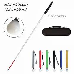 Telescopico in alluminio Cieco Canna con Rotolamento Punta 30cm-150cm (12 inch-59 pollici), con 2 Punte