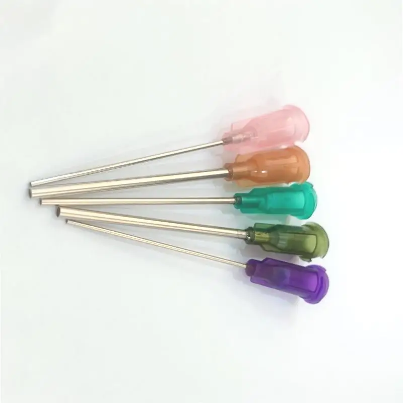 5pcs 14G 15G 18G 20G 21G For Glue Oil Ink Syringe Crimp Sealed-Blunt Needle Tips 5ml Capacity Transparent Plastic Syringes