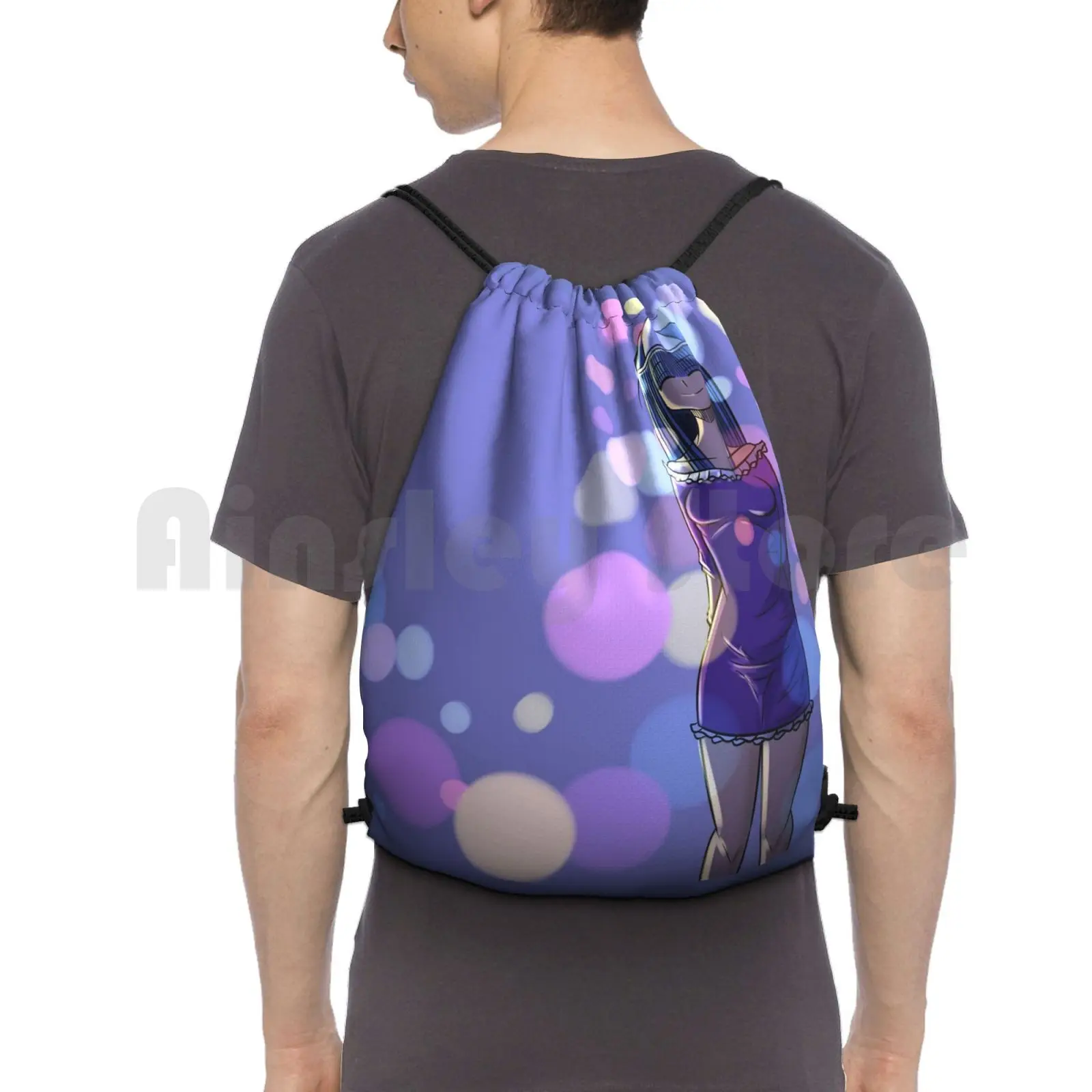 Maya Shiny Bubbles~ Backpack Drawstring Bags Gym Bag Waterproof Anime Manga Comics Webtoon Original Designart Oc