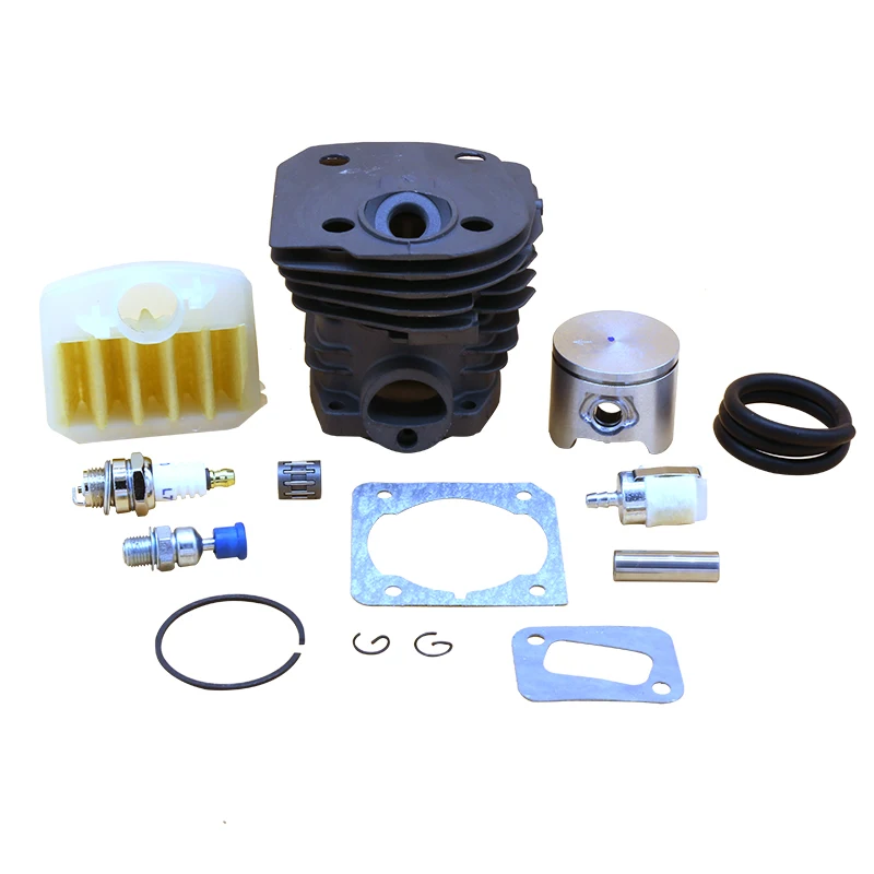 44 มม.กระบอกลูกสูบแบริ่ง Air กรองปะเก็นชุดสำหรับ HUSQVARNA 350 JONSERED 2150 2152 2153 2149 ลูกโซ่อะไหล่