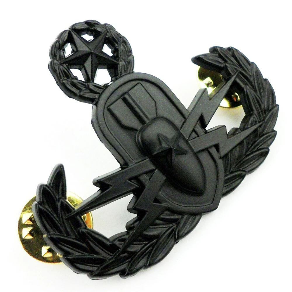 US EXPLOSIVE ORDNANCE DISPOSAL EOD MASTER BADGE PIN INSIGNIA COCKADE BLACK