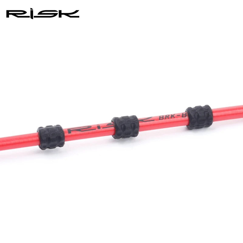 RISK 10pcs Silicone Bicycle Cable Protector Housing Plugs MTB Road Bike Brake Shifter Wire Nightlight Protecting Ring Ultralight