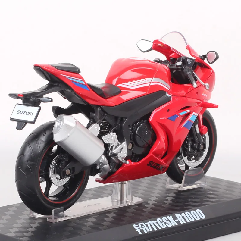 Kids 1/12 Scale 2018 Suzuki GSX-R1000 Sports Racing Motorcycle model Diecasts & Toy Vehicles moto bikes toy Replicas Gift Stand