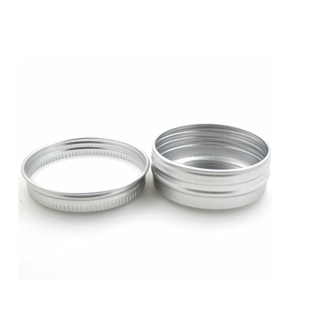 100ml/g 120g/ml 150g 200g /ml 250g/ml Aluminium Tins pot,case containers with screw thread window lid  for Lip Balm Gloss Candle