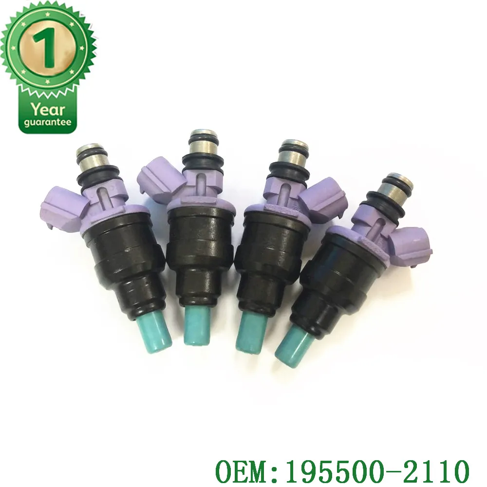 

SET OF 4 HIGH QUALITY Flow Matched Fuel Injectors fuel inejctor nozzle 195500-2110 90-93 for Ford Festiva 1.3L