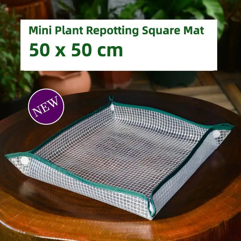 50cm 68cm 100cm Plant Repotting Square Mat Waterproof Thicken Indoor Transplanting Dirty Catcher Bonsai Succulent Potting Tarp