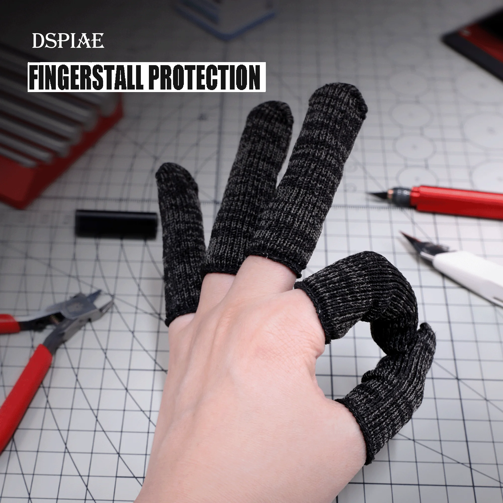DSPIAE CF-01 FINGERSTALL PROTECTION Hppe Anti-cut Finger Cots(6pcs)