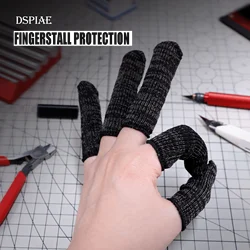 Dspiae CF-01 fingerstall proteção hppe anti-corte dedo berços (6 peças)