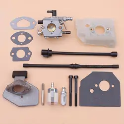 Carburetor Carb For Chinese Chainsaw 4500 5200 5800 45cc 52cc 58cc Fuel Oil Filter Line Gasket Bolt Adaptor Bracket Kit