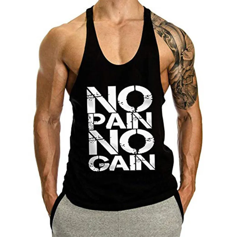 

New Arrivals Bodybuilding stringer tank top man Cotton Gym sleeveless shirt men Fitness Vest Singlet sportswear workout tanktop