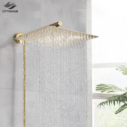 Gold/Black/Chrome Bathroom Top Shower Head 8