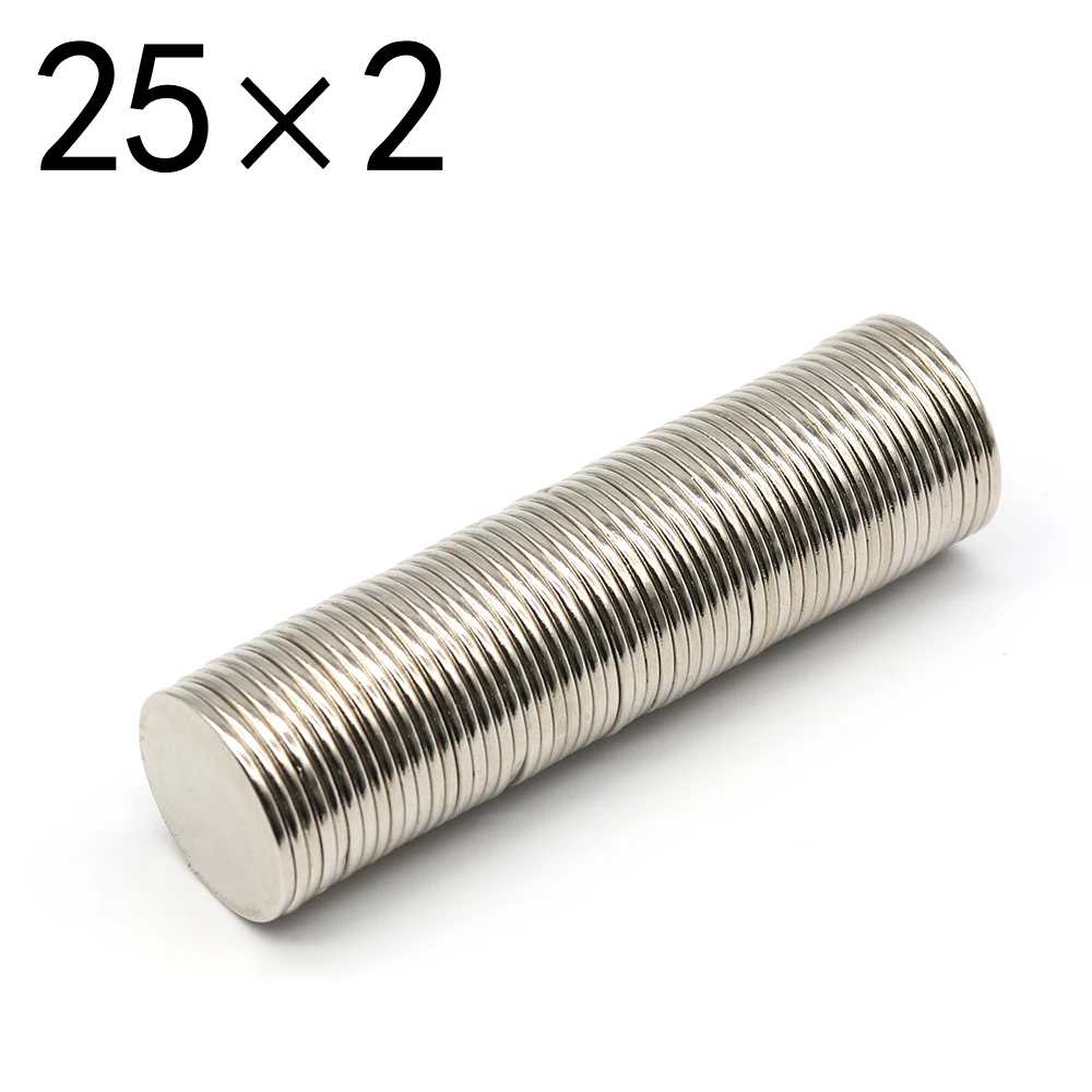 

5/10/20Pcs 25x2 Round Neodymium Magnet 25mm x 2mm N35 NdFeB Super Powerful Strong Permanent Magnetic imanes de neodimio