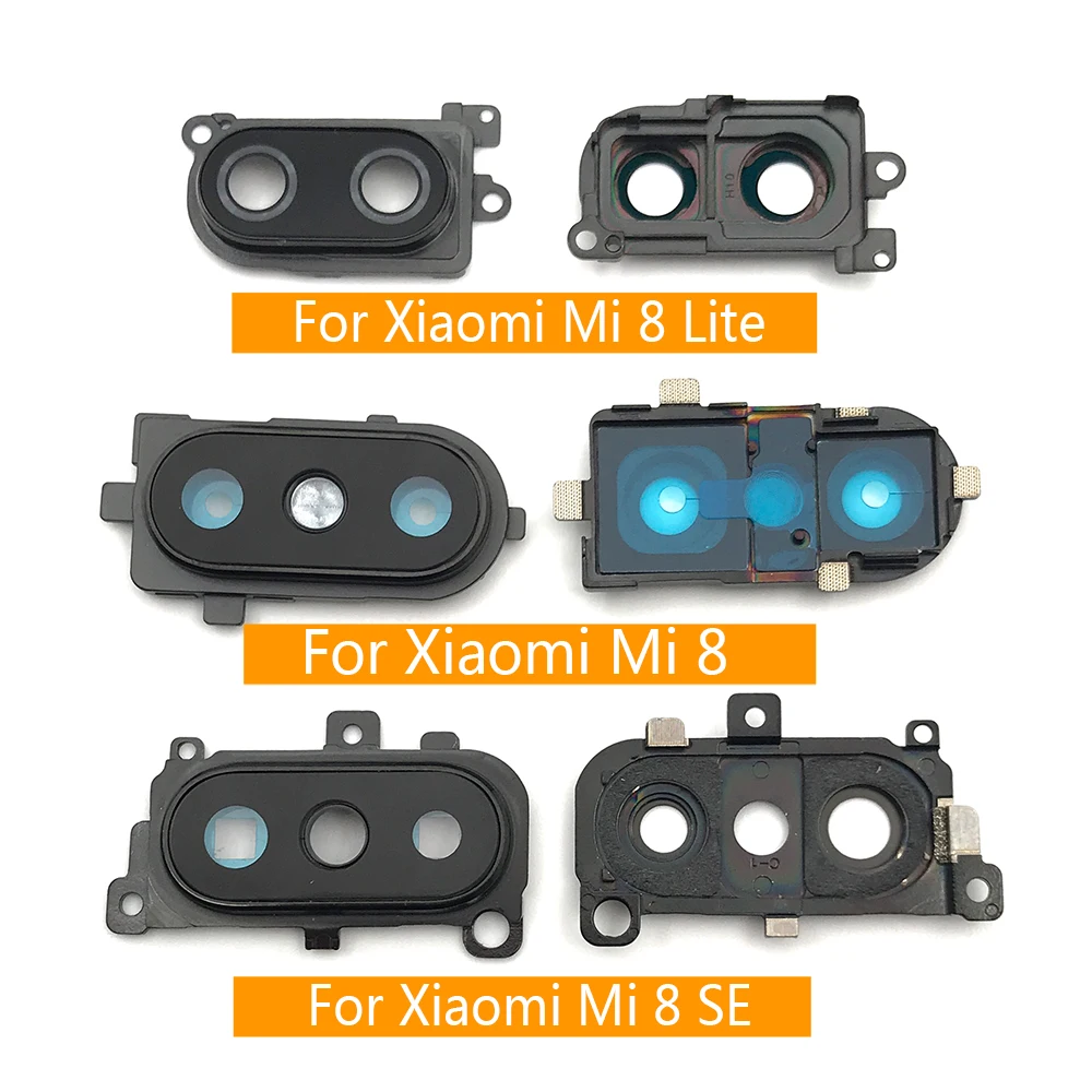 For Xiaomi Mi8 Mi 8 Se Lite 8Se Back Camera Glass Lens with Frame Main Rear Glass Lens Whith Adhesive For Mi 8 lite