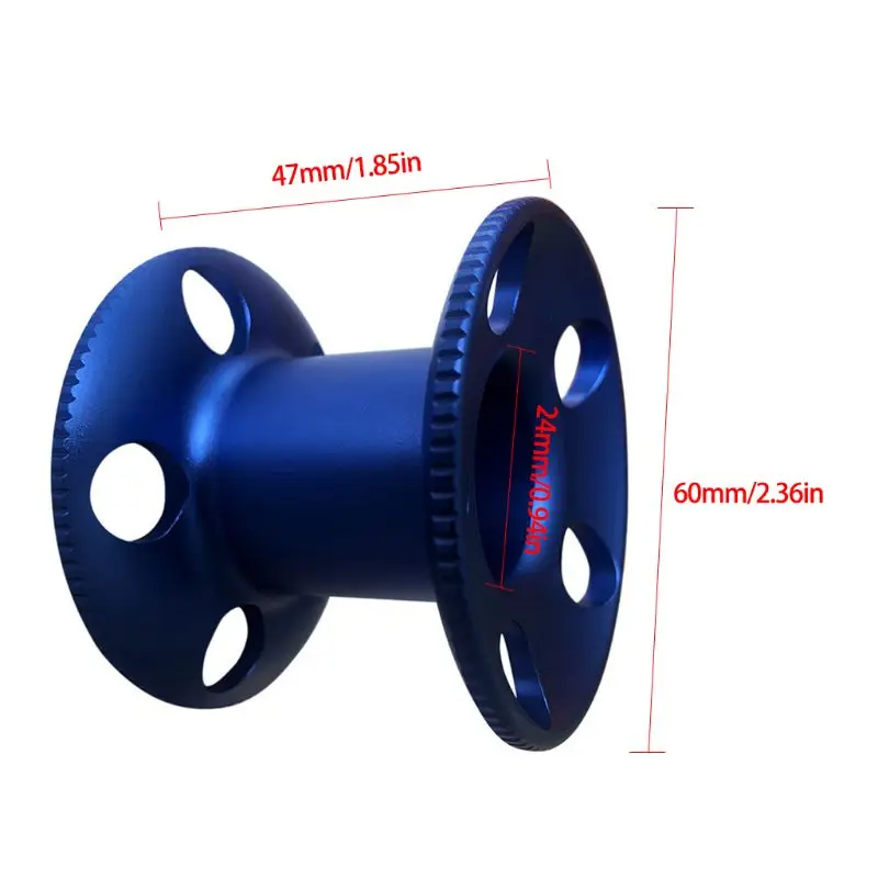 Five Hole Wire Wheel Spool Aluminum Alloy Diving Reel CNC Oxidation Processing Q81F