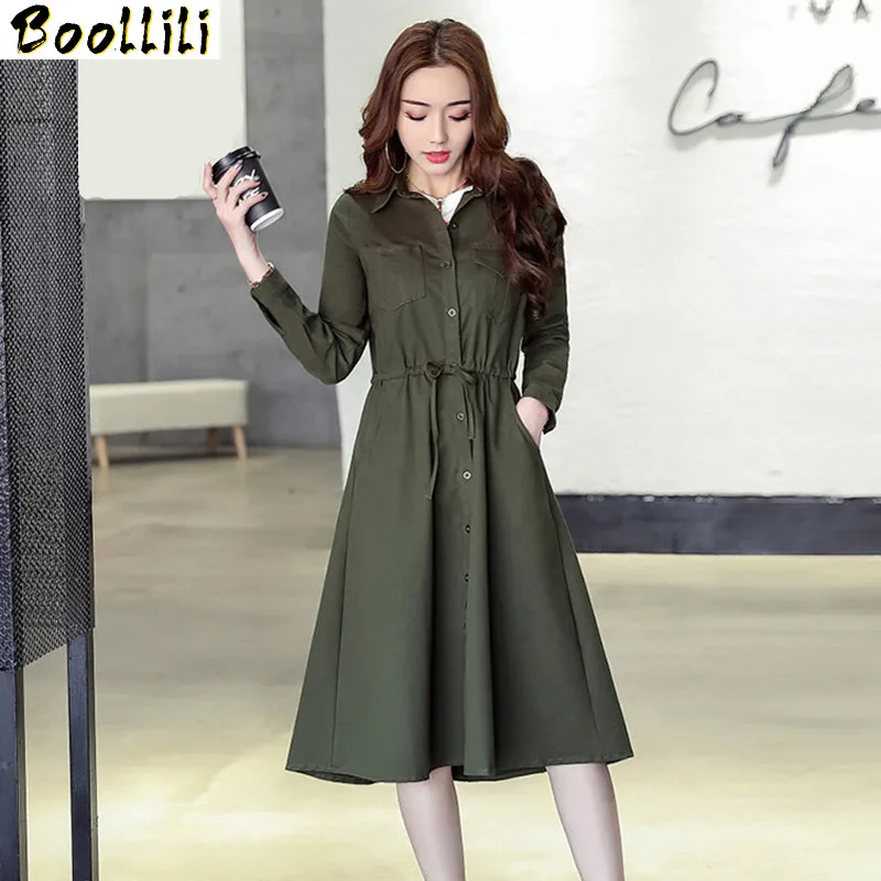 

2023 Women's Boollili Spring Army Green Coat Trench Female Tunique Longue Coats Windbreaker Trench Coat Para As Mulheres